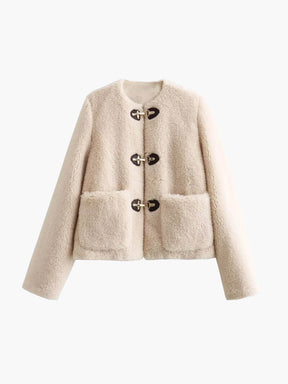 Felyn Shearling Jacket by Noele with cozy design.