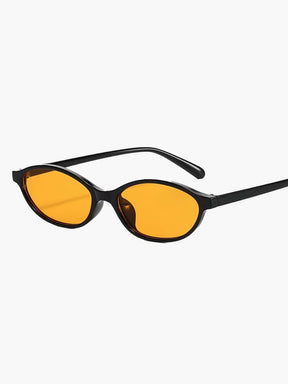 Women's oval sunglasses with scratch-resistant lenses.